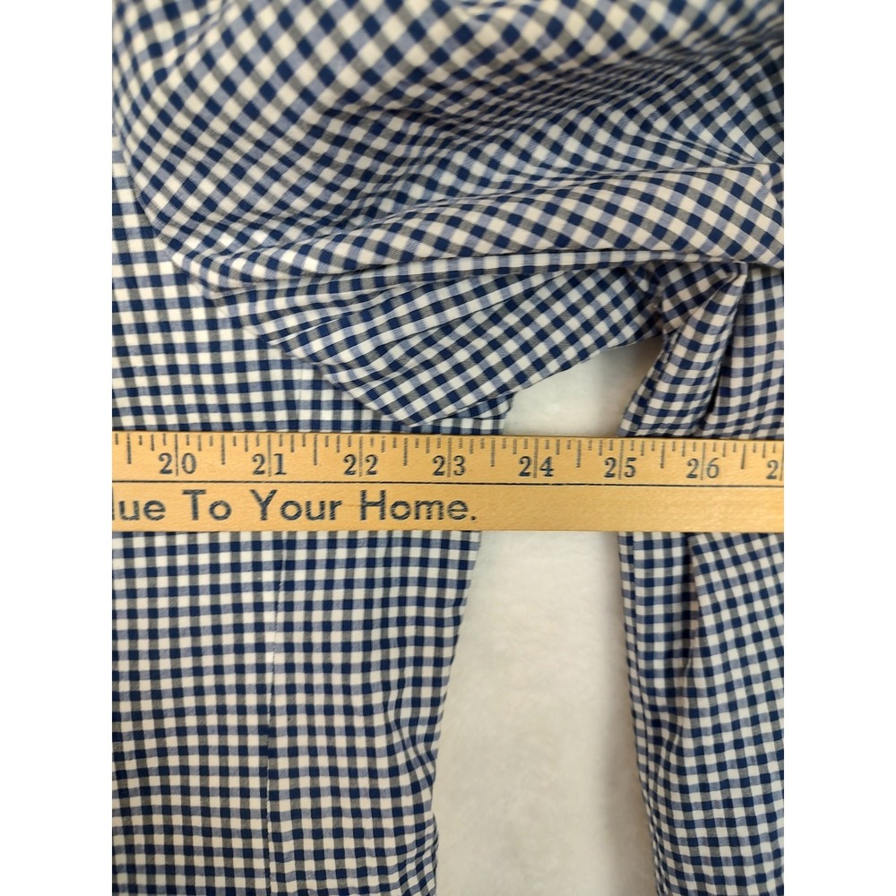 Tommy Hilfiger Sport Coat Mens 46L Gingham Plaid Two Button Blazer Blue White - Picture 6 of 10